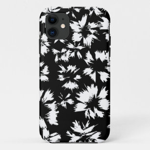 Black and white floral pattern. iPhone 11 case