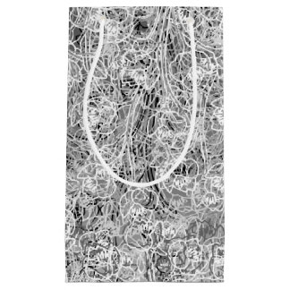 Black and White Floral Print 3 Gift Bag