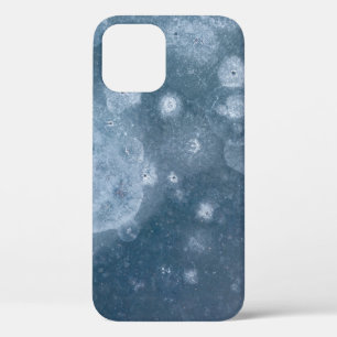 Black and white floral textile iPhone 12 case