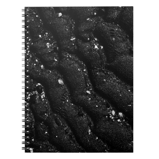 Black and white floral textile notebook (Front)