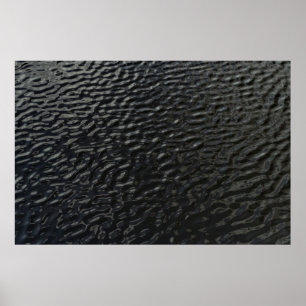 Black and white floral textile poster