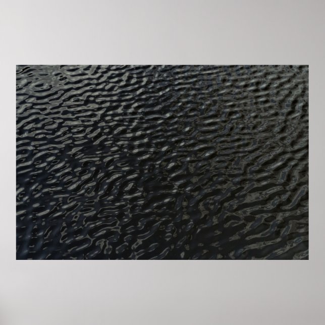 Black and white floral textile poster (Front)