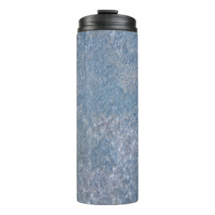 Black and white floral textile thermal tumbler
