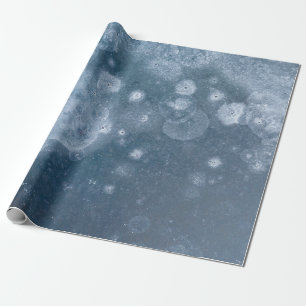 Black and white floral textile wrapping paper