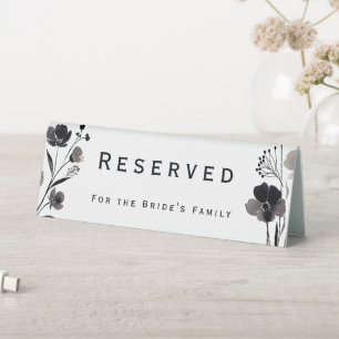 Black and White Floral Wedding