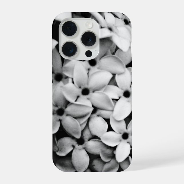 black and white florals iPhone case (Back)