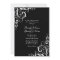 Black and White Flourish Wedding Invitation