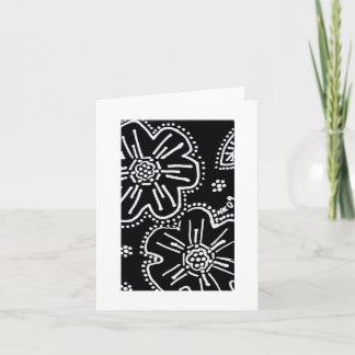 Black and White Flower Card