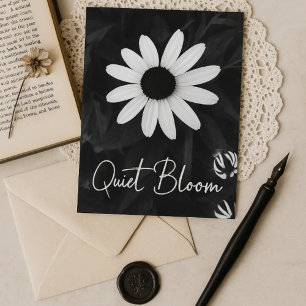 Black and White Flower Garden Postcard