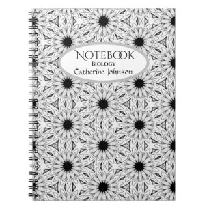 Black and White Flower Notebook