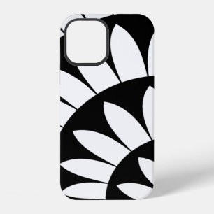 Black and White Flower Petals iPhone Case