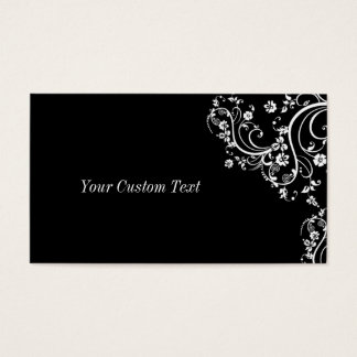 Black and White Flower Scroll