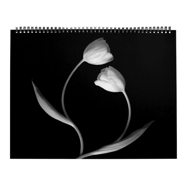 Black and White Flowers Calendar (Cover)