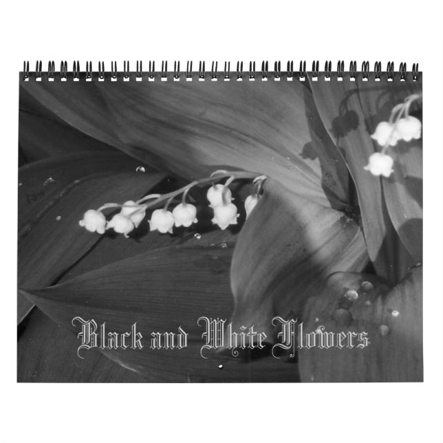 Black and White Flowers Calendar (Cover)