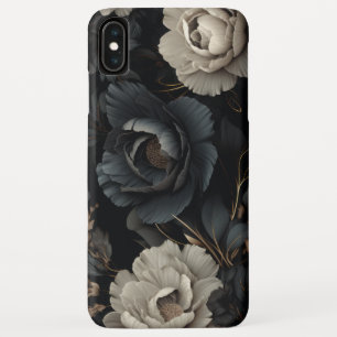 Black and White Flowers iPhone XS Max Case