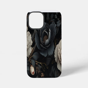Black and White Flowers iPhone 12 Mini Case