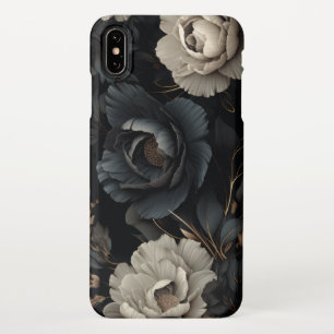 Black and White Flowers iPhone Case