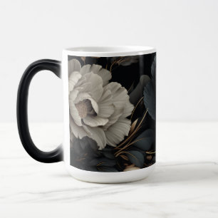 Black and White Flowers Magic Mug