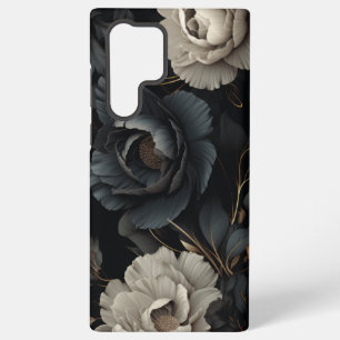 Black and White Flowers Samsung Galaxy Case