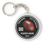 Black and White Football Keychains, Personalised