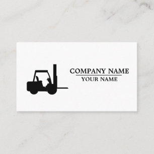 black and white Forklift, Logisitcs - Professional Business Card