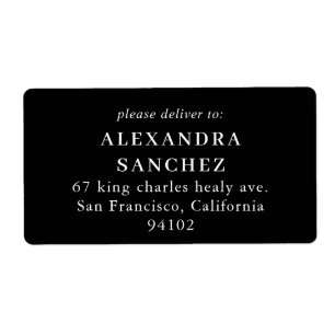 Black and White Formal Minimal Shipping Address