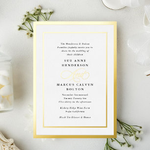 Black and White Formal Modern Calligraphy Wedding