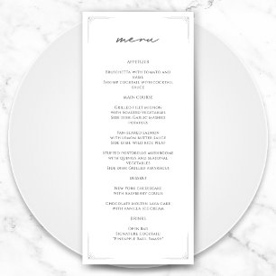 Black and White Formal Vintage Wedding Program