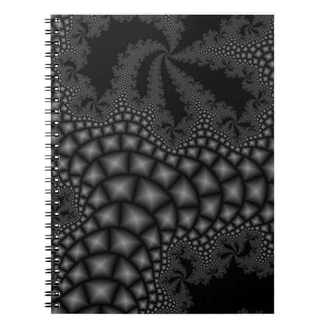 Black and white fractal art notebook (Front)