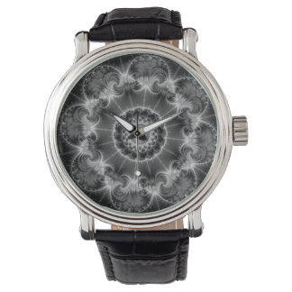 Black and white fractal watch