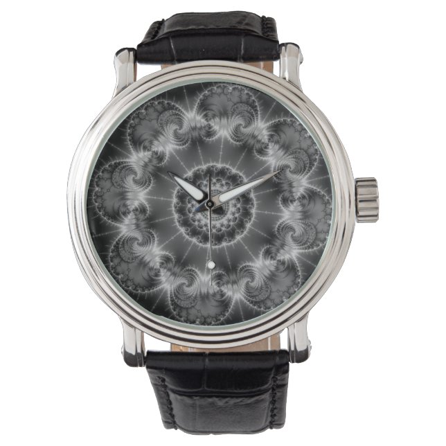 Black and white fractal watch (Front)