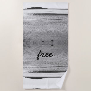 Black and White Free Sand Beach Towel