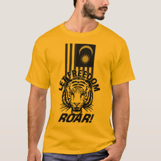 BLACK AND WHITE FREEDOM PATRIOT TIGER T-Shirt