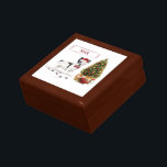 Black and White French Bulldog Christmas Dog  Gift Box<br><div class="desc">Looking right at you is a French Bulldog wearing Christmas attire. His trail of footprints can be seen leading to the humourous pun. Time for some Christmas dog cheer with this gift item!</div>