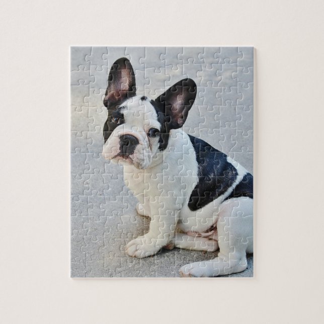 Black and White French Bulldog Jigsaw Puzzle (Vertical)