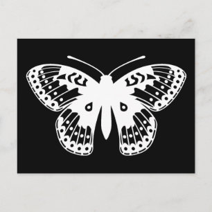 Black and White Fritillary Butterfly Print Postcard