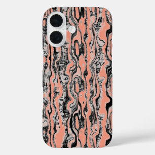 Black and White Funky Cool Pattern iPhone 16 Case