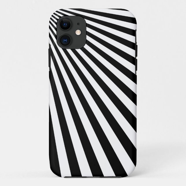 Black and White Funky Stripes Seamless Graphic Case-Mate iPhone Case (Back)