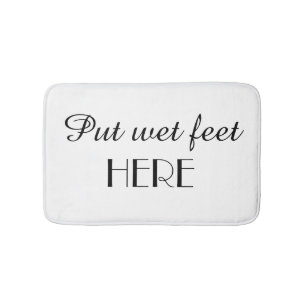 Black and White Funny Plush Bath Mat