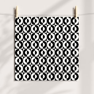 Black and White Geo Combo Funky Circles Poster
