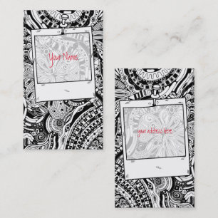 Black And White Geometric Art 15 Business Card