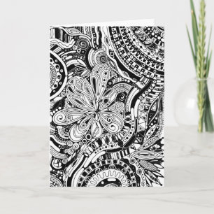 Black And White Geometric Art 15 Card