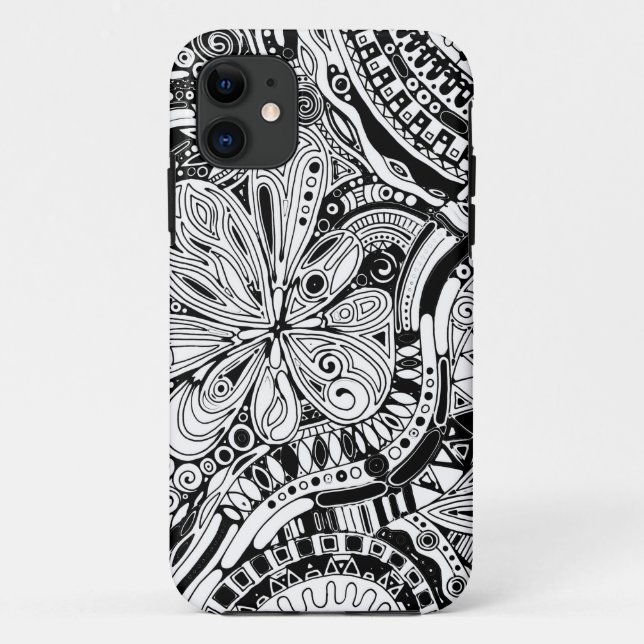 Black And White Geometric Art 15 Case-Mate iPhone Case (Back)