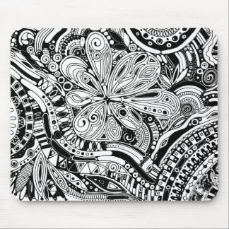 Black And White Geometric Art 15 Mouse Pad