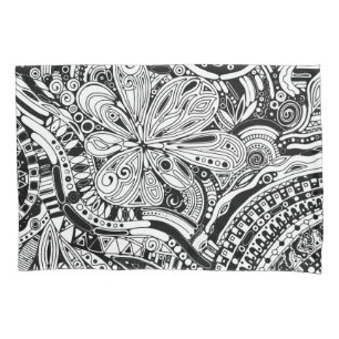Black And White Geometric Art 15 Pillowcase