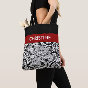 Black And White Geometric Art 15 Tote Bag