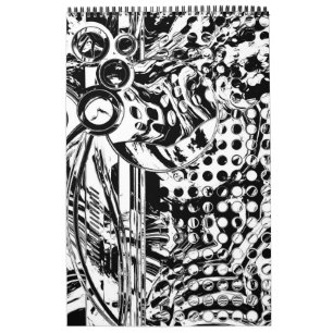 Black And White Geometric Art 20 Calendar