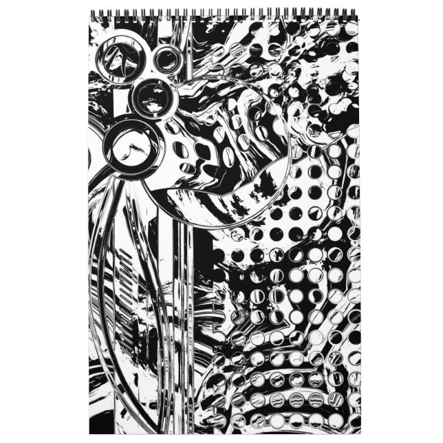 Black And White Geometric Art 20 Calendar (Cover)