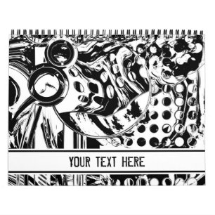 Black And White Geometric Art 20 Calendar