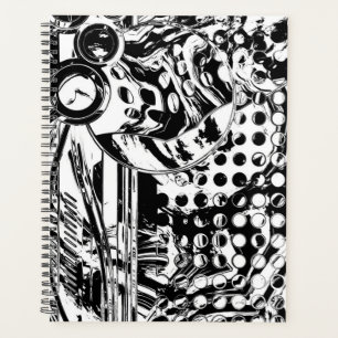 Black And White Geometric Art 20 Planner